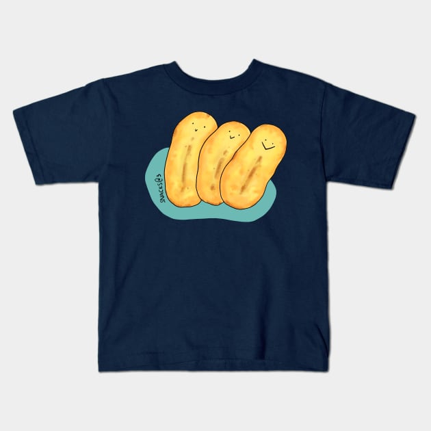 Fried Banana Fritters Trio Kids T-Shirt by Snacks At 3